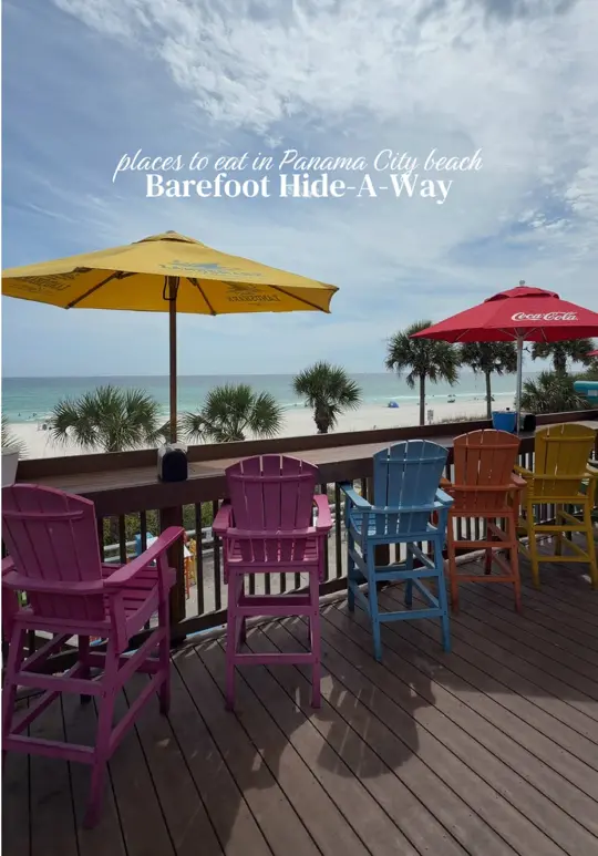 Barefoot On The Beach Bar And Grill in Panama City Beach showing food, view, atmosphere, video by sarahashleyonvacation on TikTok