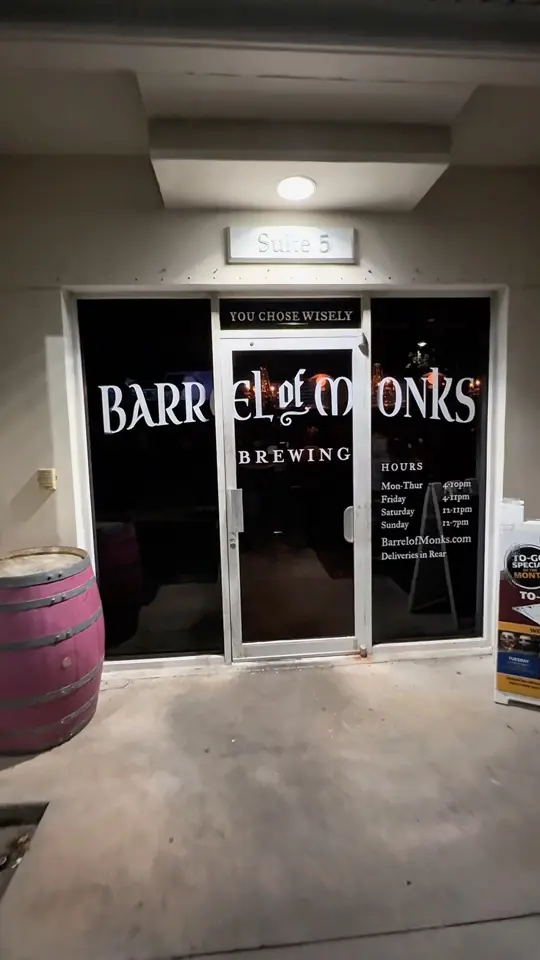 Barrel of Monks Brewing in Boca Raton showing drinks, belgian inspired brews, video by Brew Hops TV on YouTube
