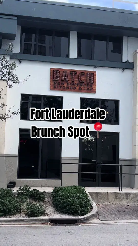 Batch New Southern Kitchen in Fort Lauderdale showing brunch, restaurant review, video by _ohbella on TikTok