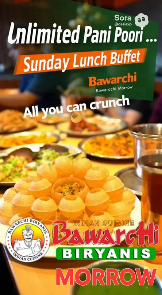 Bawarchi Biryanis - Indian Cuisine Morrow in Morrow showing buffet, all you can eat, pani poori, video by Bawarchi Biryanis on Facebook