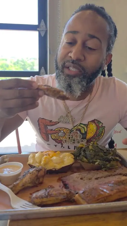 Bay Breeze in Mableton showing review, visit, brisket, video by The Real Food Stalker on Facebook