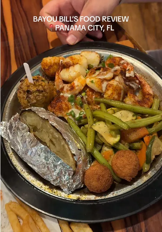 Bayou Bill's Crab House in Panama City Beach showing review, visit, video by sadieramseyy on TikTok