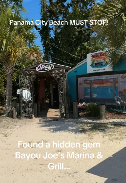 Bayou Joe's Marina & Grill in Panama City showing review, great food, great service, great prices, video by tx_welder on TikTok
