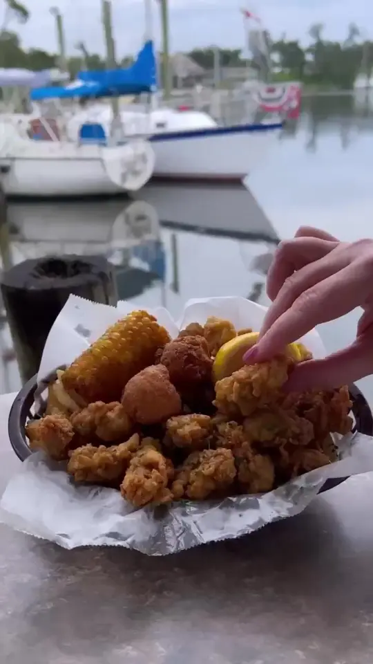 Bayou Joe's Marina & Grill in Panama City showing old florida dining, home cooked meals, daily specials, breakfast, lunch, dinner, video by destination_pc on TikTok