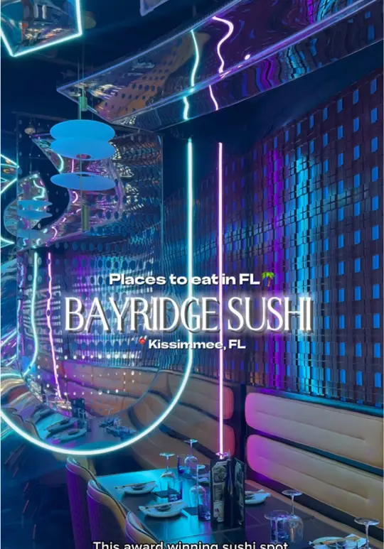 Bayridge Sushi in Longwood showing restaurant visit, sushi, video by kaymarie023 on TikTok
