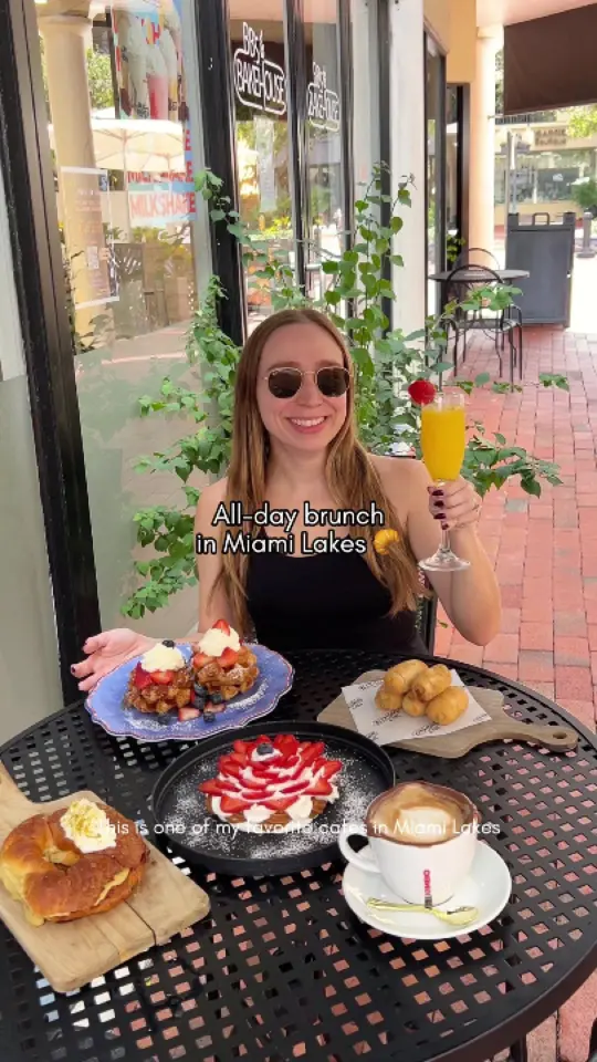  in Florida showing brunch, coffee, pastries, lunch special, avocado toast, pavlova, video by fluentinfood on TikTok