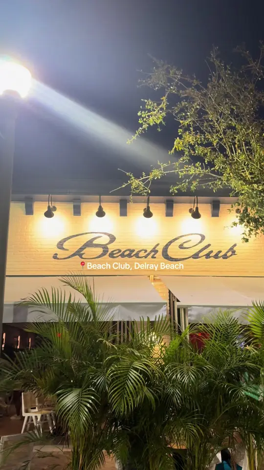 Beach Club in Delray Beach showing review, pizza, cocktail, video by katie11177 on TikTok