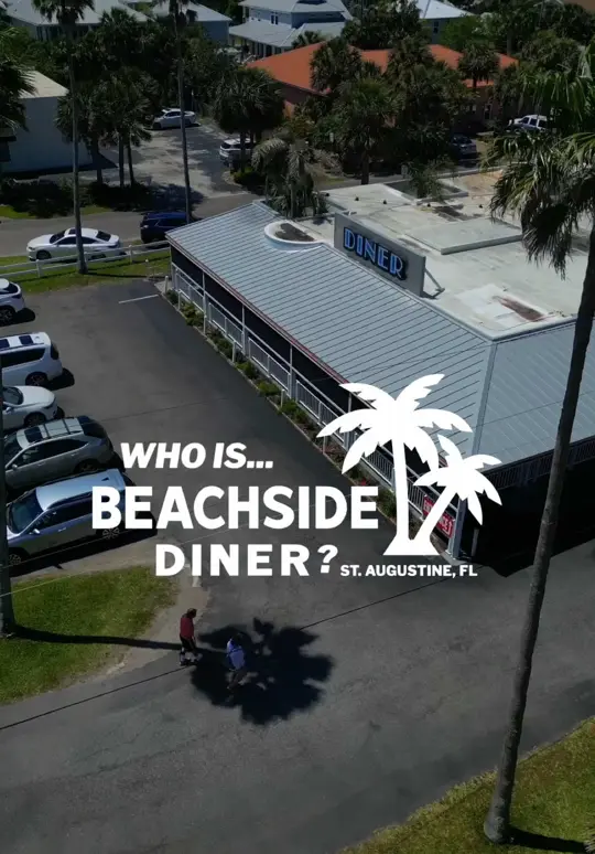 Beachside Diner in St. Augustine showing diner atmosphere, breakfast, lunch, coffee bar, boozy drinks, family-friendly dining, video by beachsidediner on TikTok