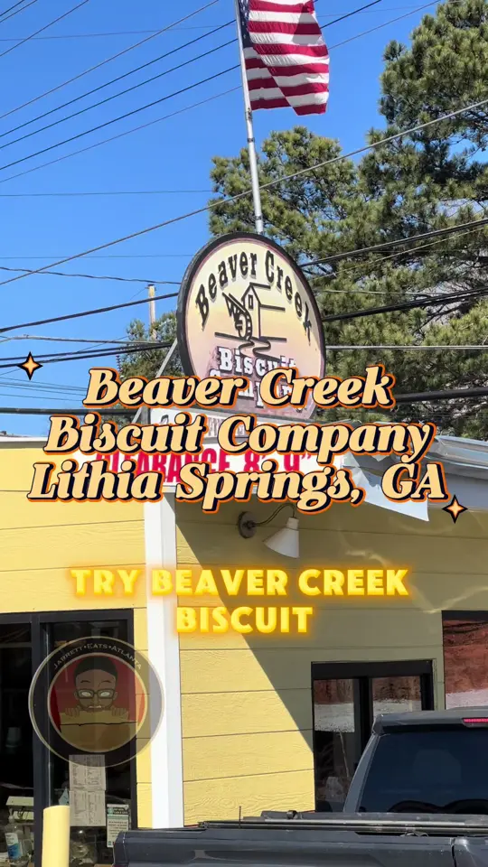 Beaver Creek Biscuit Company and Barbecue in Lithia Springs showing restaurant, biscuit, barbecue, breakfast, lunch, video by jarrettisnotimpressed on TikTok