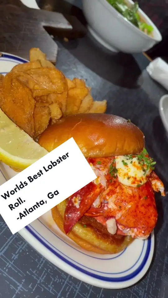 BeetleCat in Atlanta showing food, lobster roll, video by theericarenee on TikTok