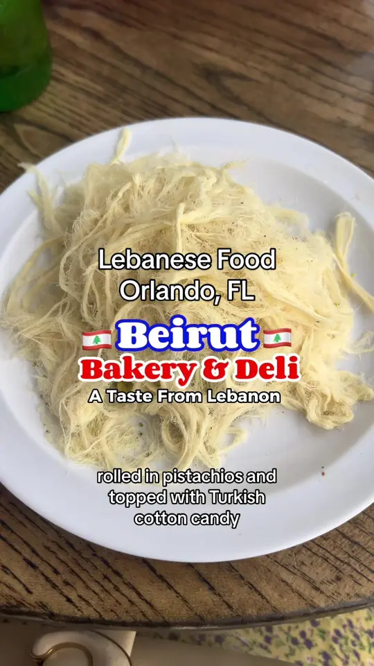 Beirut Bakery & Deli in Orlando showing review, lahme ajin, video by beercutieandfoodie on TikTok