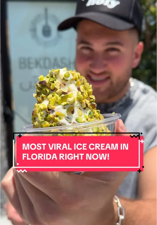 Bekdash Ice Cream & Desserts in Temple Terrace showing ice cream, viral food, video by mikeiseating on TikTok