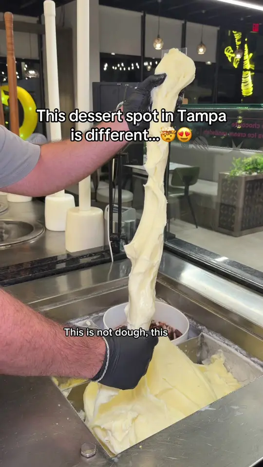Bekdash Ice Cream & Desserts in Temple Terrace showing review, visit, ice cream, mastic ice cream, video by floridatravelguide on TikTok