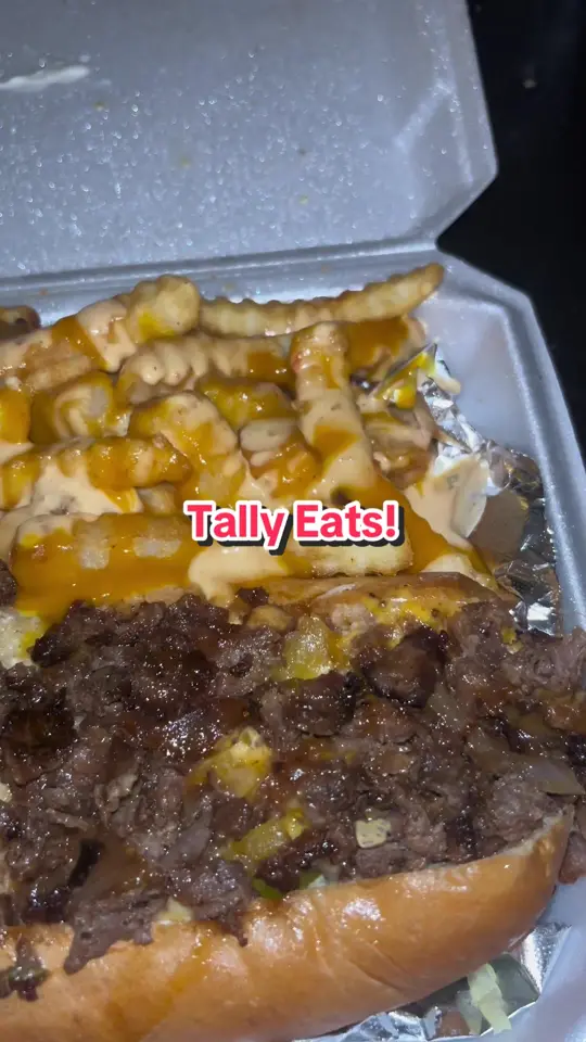 Bella Bella in Tallahassee showing cheesesteak, bbq, video by ahavahcado on TikTok