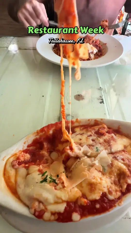 Bella Bella in Tallahassee showing restaurant week, shout out to young actors theatre, video by rebeccaisforty on TikTok