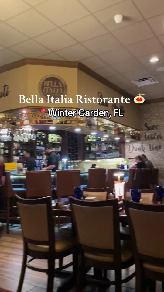 Bella Italia Ristorante in Winter Garden showing visit, italian food, video by fastandthefoodiest on TikTok