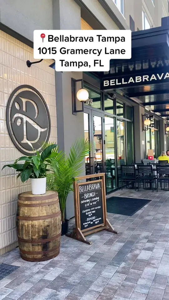 BellaBrava in St. Petersburg showing brunch, food review, video by thetampabayguide on TikTok