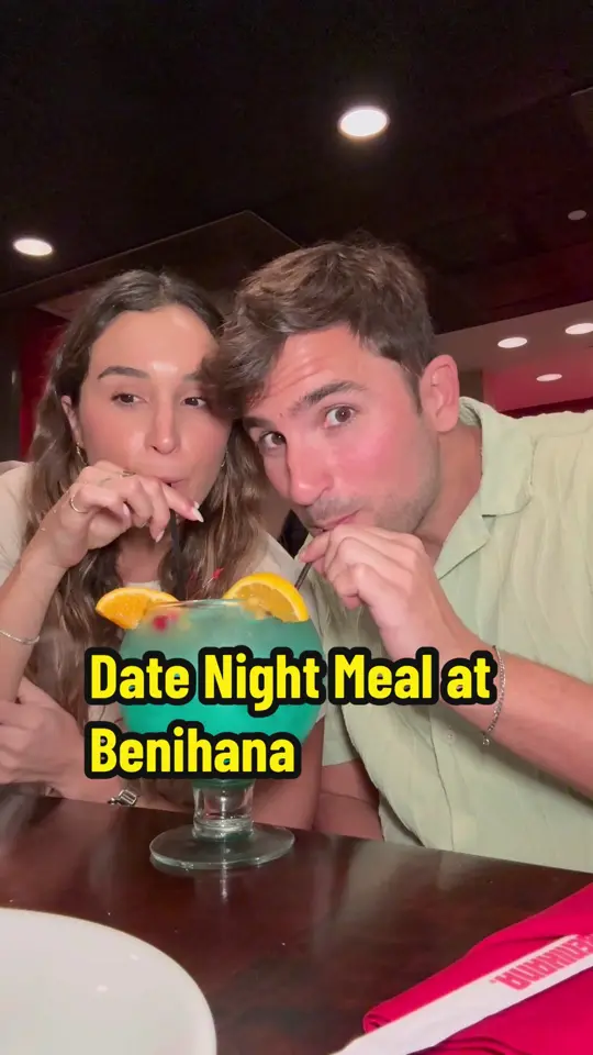 Benihana in Lake Buena Vista showing food, date night, video by snackeatingsnacks on TikTok