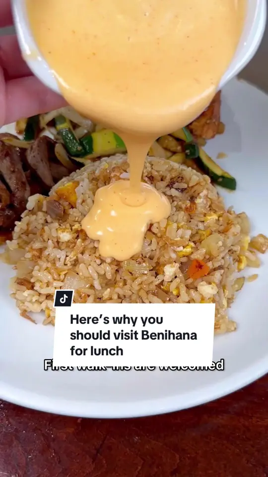 Benihana - Miramar in Miramar showing lunch deals, hibachi fried rice, lunch boat, video by iviethefoodie on TikTok