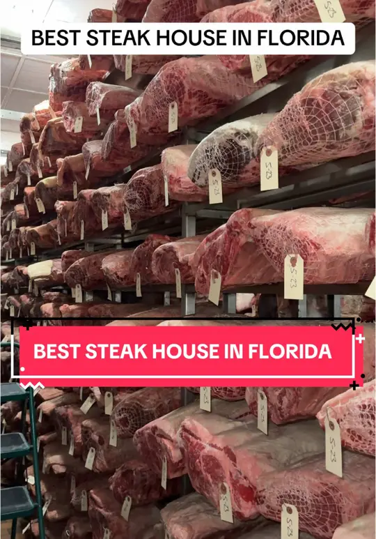 Bern's Steak House in Tampa showing restaurant visit, steak, video by mikeiseating on TikTok