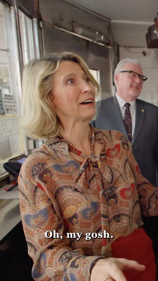 Bern's Steak House in Tampa showing review, visit, kitchen tour, wine cellar tour, video by Samantha Brown on Facebook