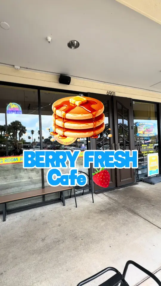 Berry Fresh Cafe in Port St. Lucie showing brunch, breakfast, lunch, video by nanadejah on TikTok