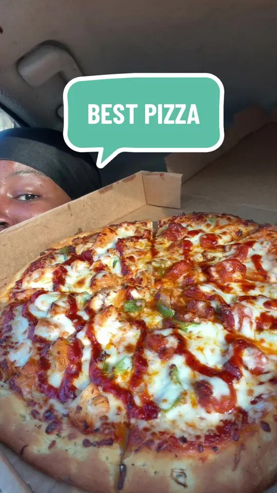 Best Pizza & Wings in College Park showing jerk chicken pizza, butter chicken pizza, butter shrimp pizza, video by tiambrya on TikTok