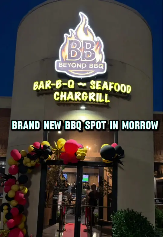 Beyond BBQ in Morrow showing restaurant opening, black-owned business, southside atlanta food, video by amberbypass on TikTok