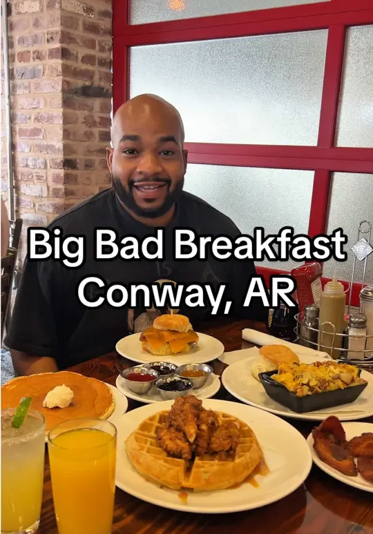 Big Bad Breakfast-Inlet Beach in Inlet Beach showing food review, big bad breakfast, mother of all biscuits, skillet bowl, chicken & waffles, pancakes, video by norwaynejr on TikTok
