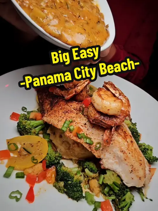Big Easy Restaurant & Bar in Panama City showing cajun food, video by vacationknowitall on TikTok