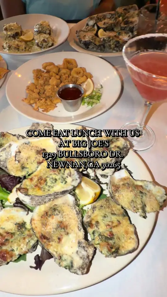 Big Joe's Grille in Newnan showing food, oysters, video by youh8liyah on TikTok
