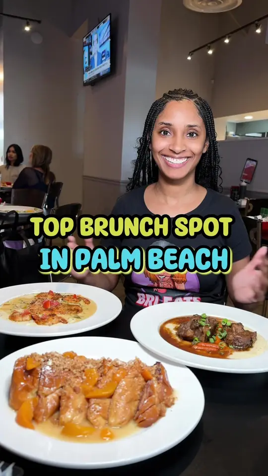 Big John's Eatery in West Palm Beach showing brunch, soul food, video by brieatsmiami on TikTok