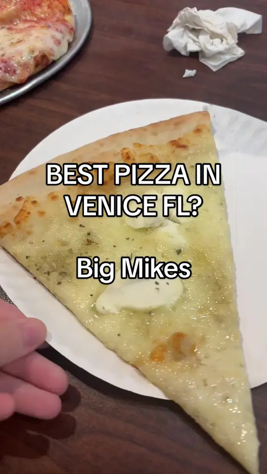 Big Mikes Pizza in Venice showing review, pizza, video by ericamanfredo on TikTok