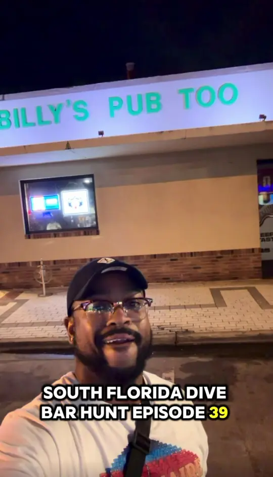  in Florida showing review, visit, cold beer, late nights, neighborhood bar atmosphere, video by thedivefather on TikTok