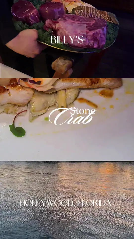 Billy's Stone Crab Restaurant in Hollywood showing review, visit, video by yasminequinoness on TikTok