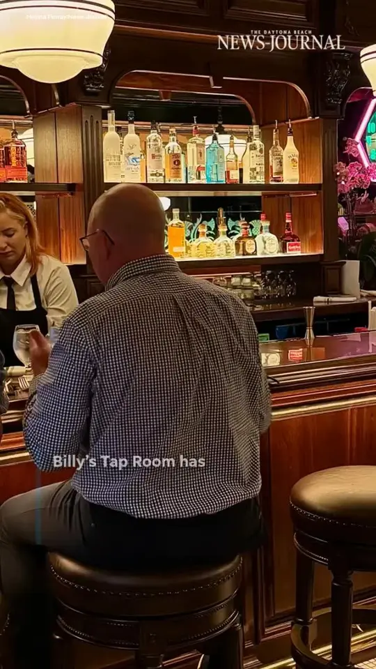 Billy's Tap Room & Grill in Ormond Beach showing bar, atmosphere, historic venue, video by Daytona Beach News-Journal on Facebook