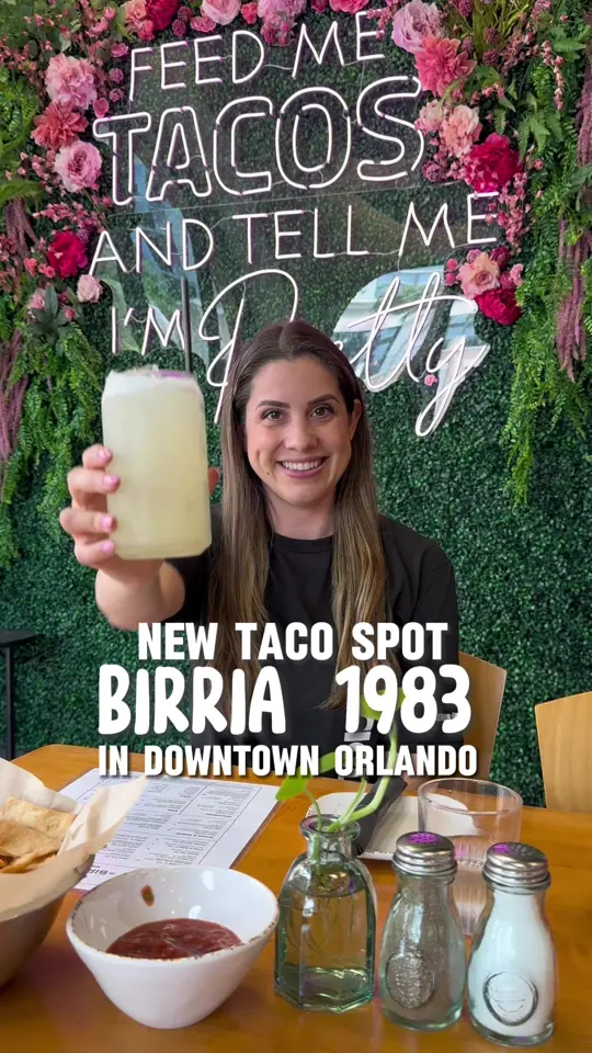Birria 1983 in Orlando showing restaurant opening, mexican food, tacos, birria ramen, quesadillas, burritos, video by cheatdayorlando on TikTok