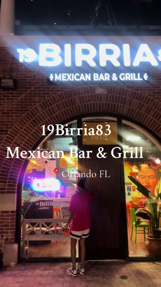 Birria 1983 in Orlando showing mexican food, birria tacos, downtown orlando, video by ___sabbie on TikTok