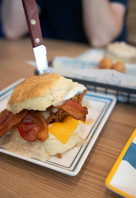 Biscuit Belly - Peachtree City in Peachtree City showing brunch, fluffy biscuits, bold flavors, video by theavepc on TikTok