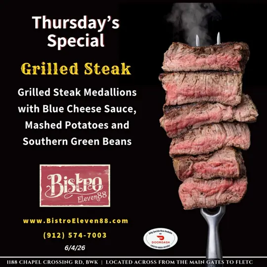 Bistro 1188 in Brunswick showing food, grilled steak medallions, video by Bistro Eleven88 on Facebook