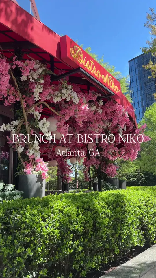 Bistro Niko in Atlanta showing brunch, girls day, video by stefayned on TikTok