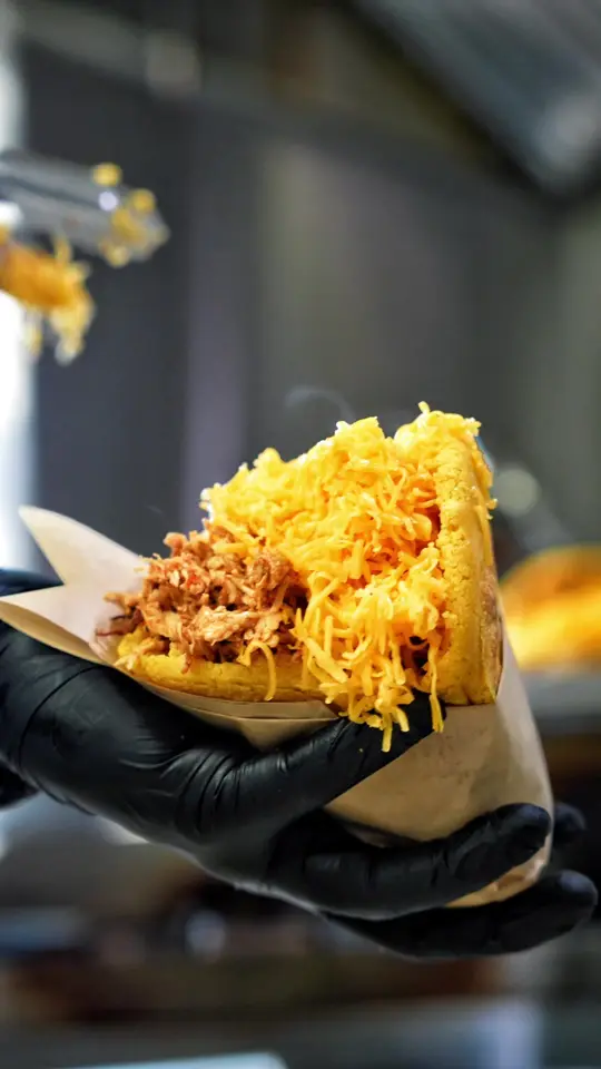 Bistro Ocho in Miami showing food, arepas, video by gochobistro on TikTok