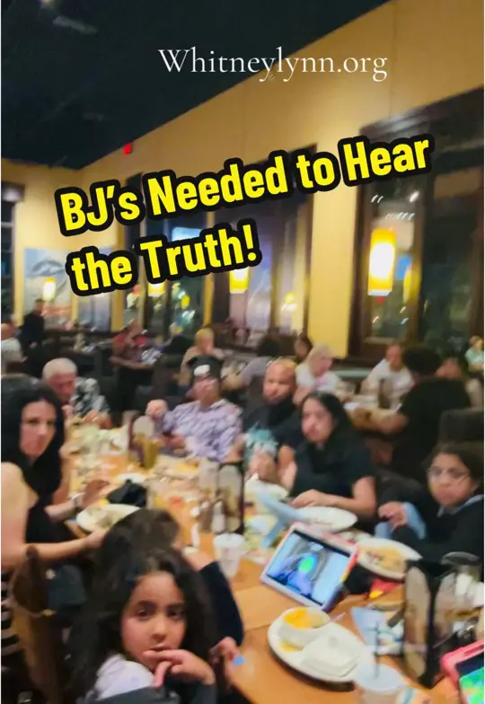 BJ's Restaurants in Orlando showing visit, evangelism, video by whitneylynn123 on TikTok