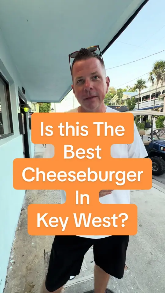 Blackfin Bistro in Key West showing review, visit, cheeseburger, wagyu burger, crème brûlée, video by keywestshawn on TikTok