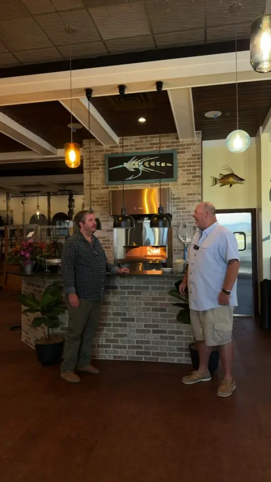 Blackfly The Restaurant in St. Augustine showing restaurant visit, pizza oven, bar, brunch announcement, video by City of St. Augustine Beach on Facebook