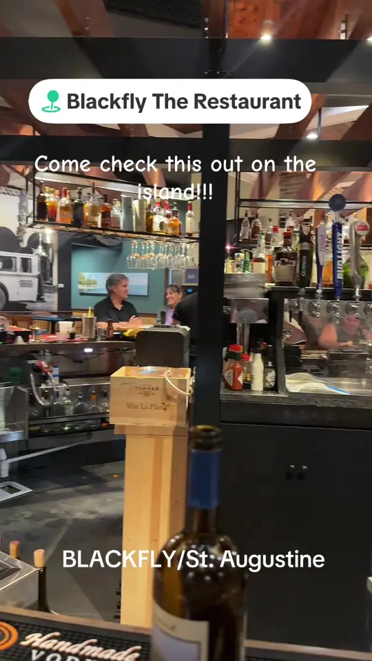 Blackfly The Restaurant in St. Augustine showing visit, atmosphere, video by valgrl69 on TikTok