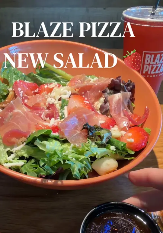 Blaze Pizza in Port St. Lucie showing pizza, salad, italian escape menu, video by eehilton on TikTok