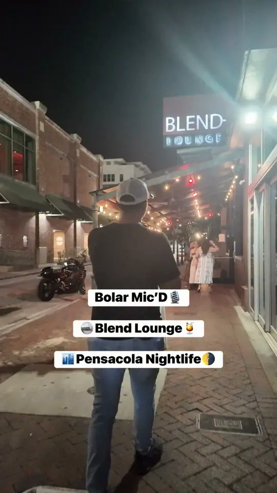Blend Lounge in Pensacola showing dj, drinks, atmosphere, video by Gabe Bolar on Facebook