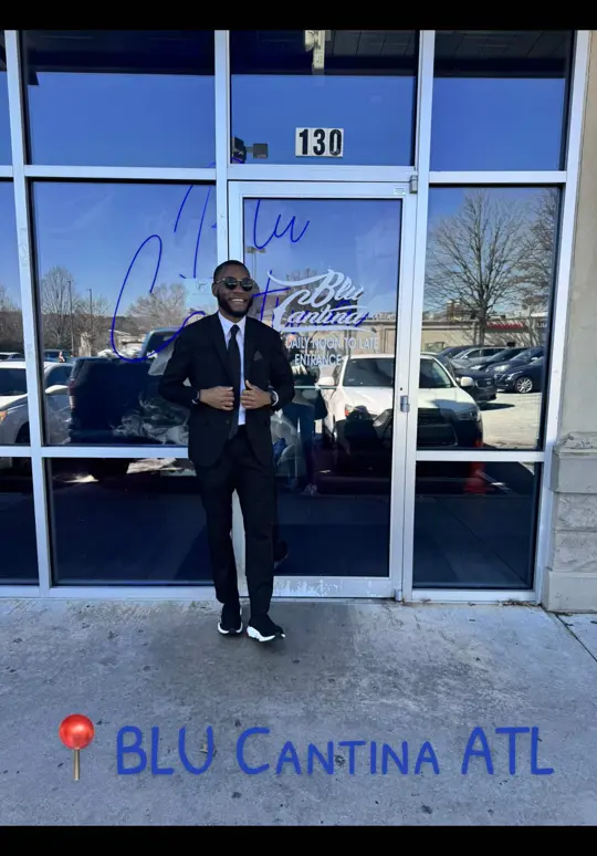Blu Cantina in Atlanta showing happy hour, tacos, wings, drinks, video by fam0us.sb on TikTok