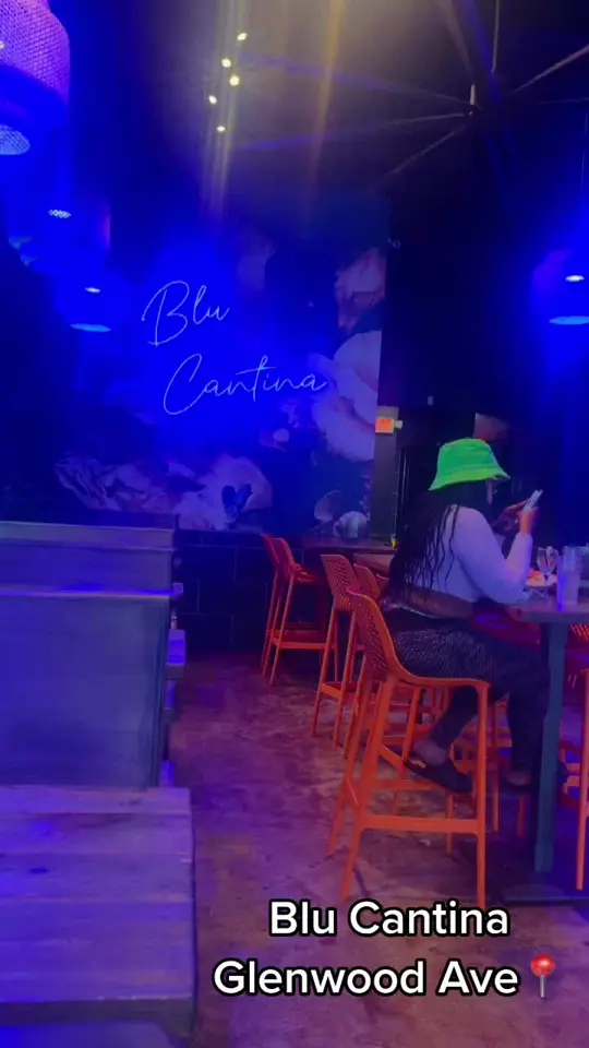 Blu Cantina in Atlanta showing restaurant visit, mexican food, cocktails, video by matia_funtime on TikTok